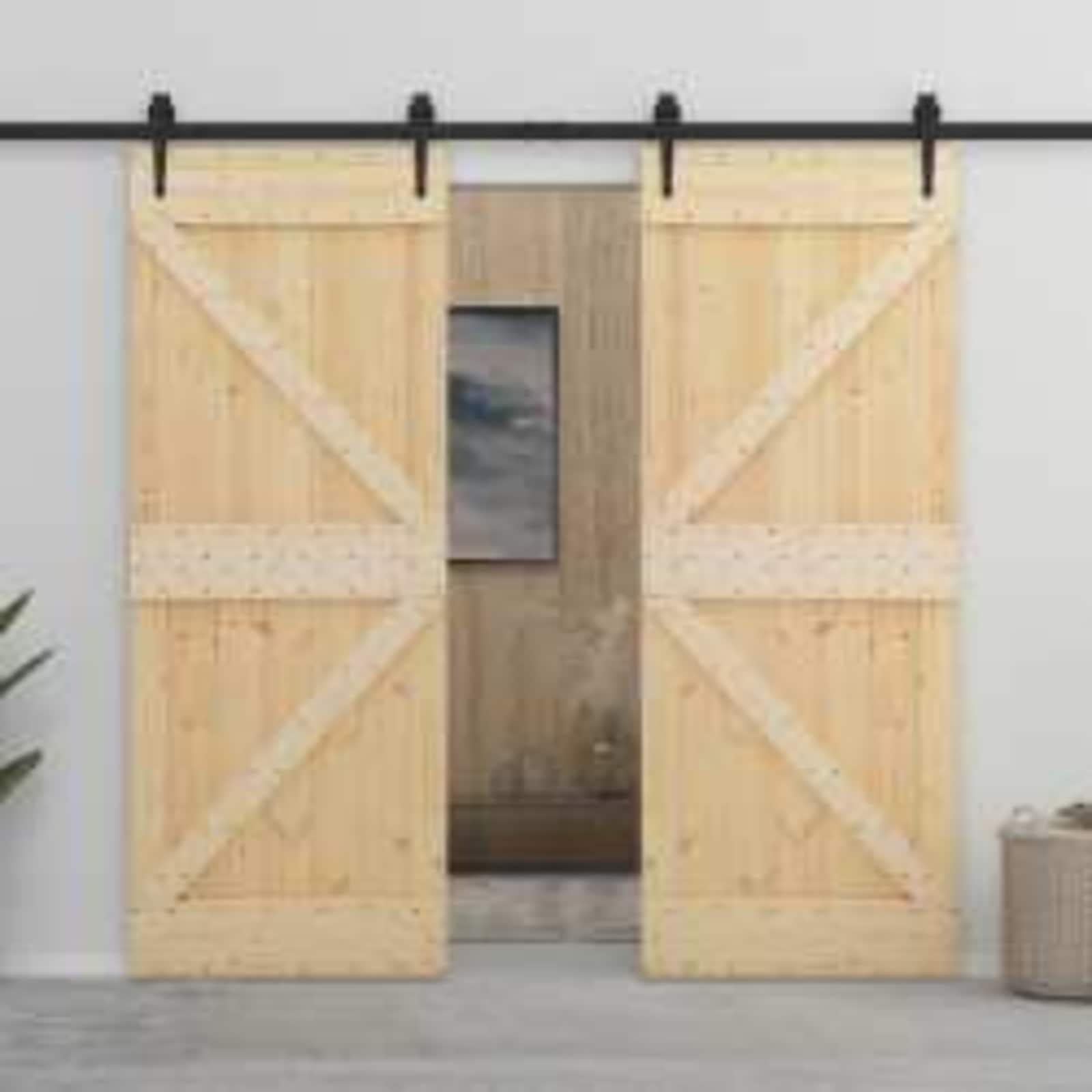 vidaXL Tür NARVIK Natur 80 x 210 cm Massivkiefer