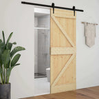 vidaXL Tür NARVIK Natur 80 x 210 cm Massivkiefer