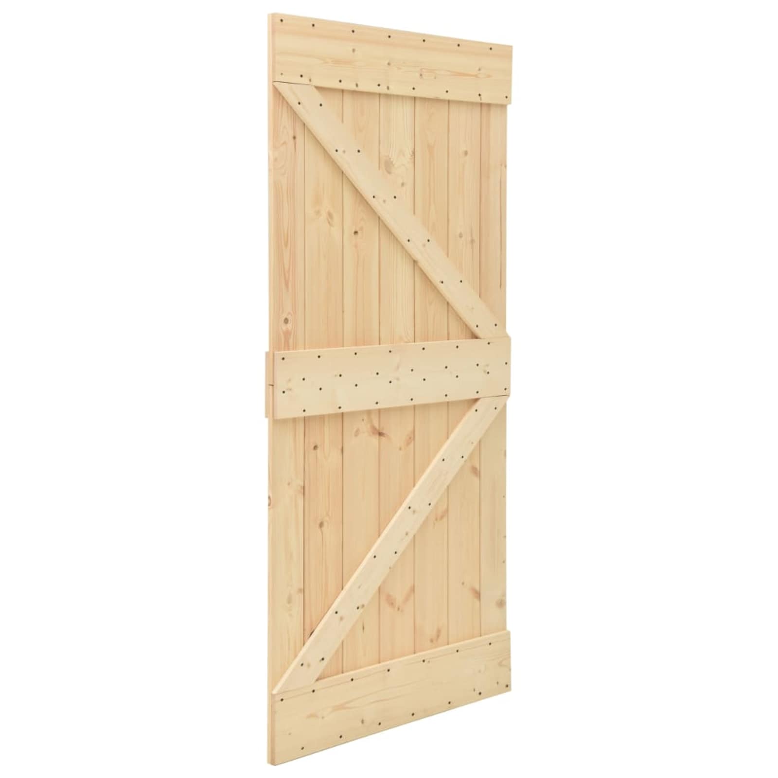 vidaXL Tür NARVIK Natur 80 x 210 cm Massivkiefer