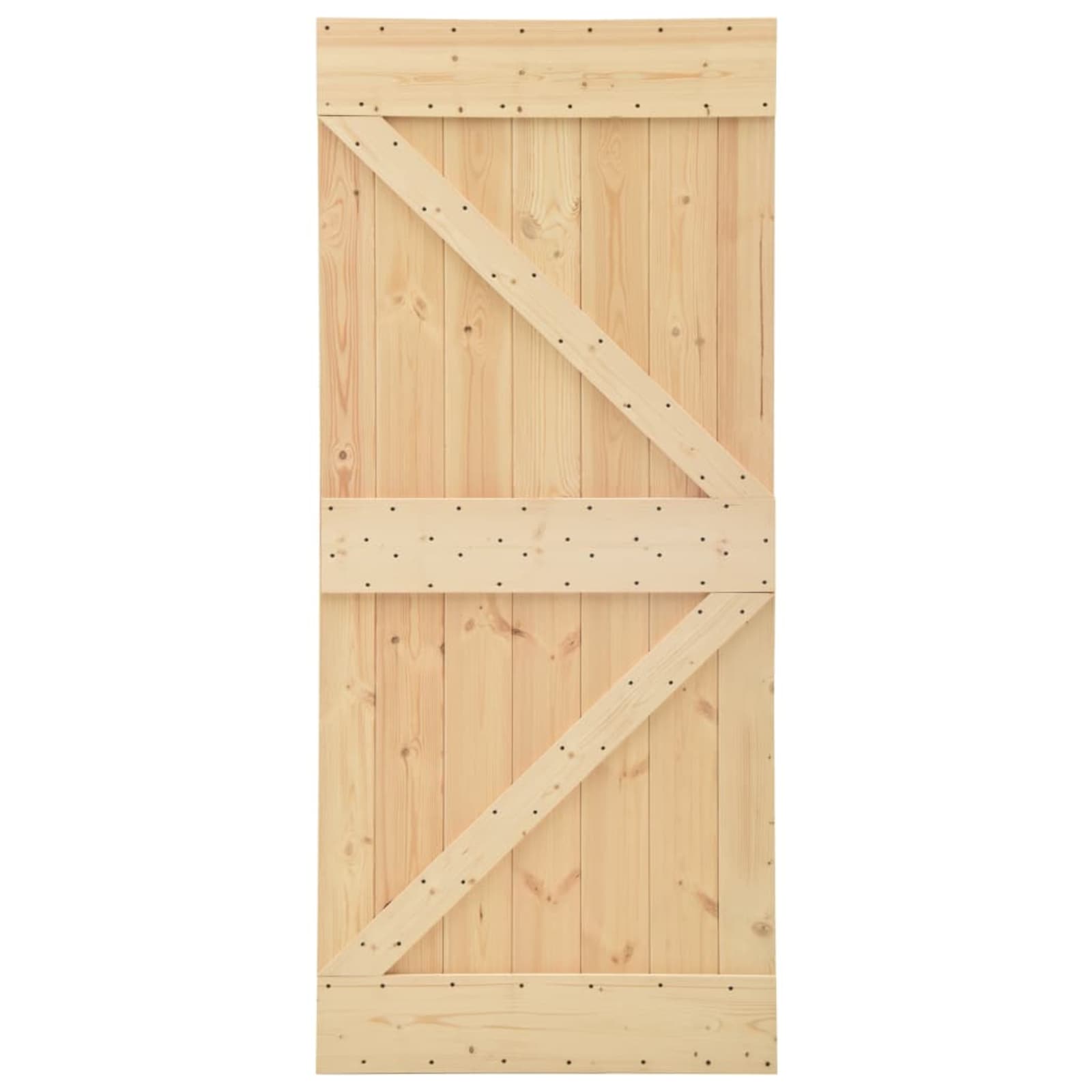 vidaXL Tür NARVIK Natur 80 x 210 cm Massivkiefer