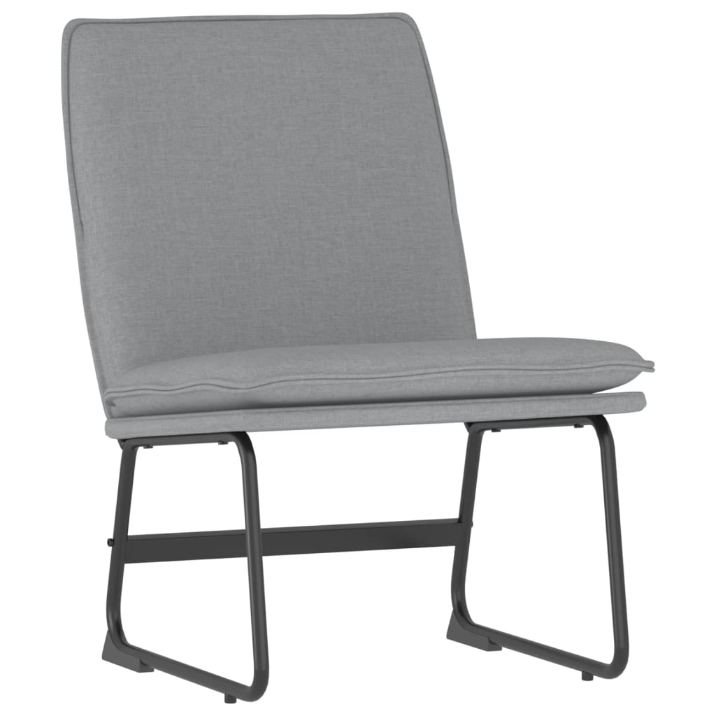 vidaXL Loungesessel Hellgrau 52x75x76 cm Stoff