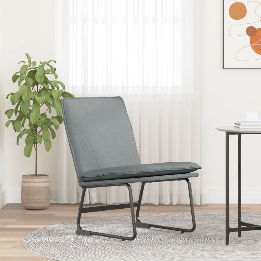 vidaXL Loungesessel Hellgrau 52x75x76 cm Stoff