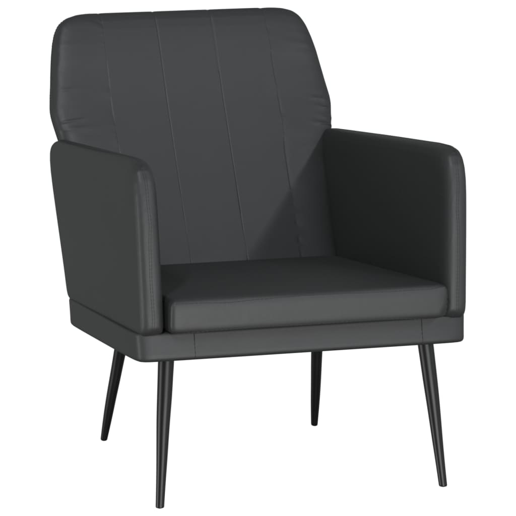 vidaXL Sessel Schwarz 61x78x80 cm Kunstleder
