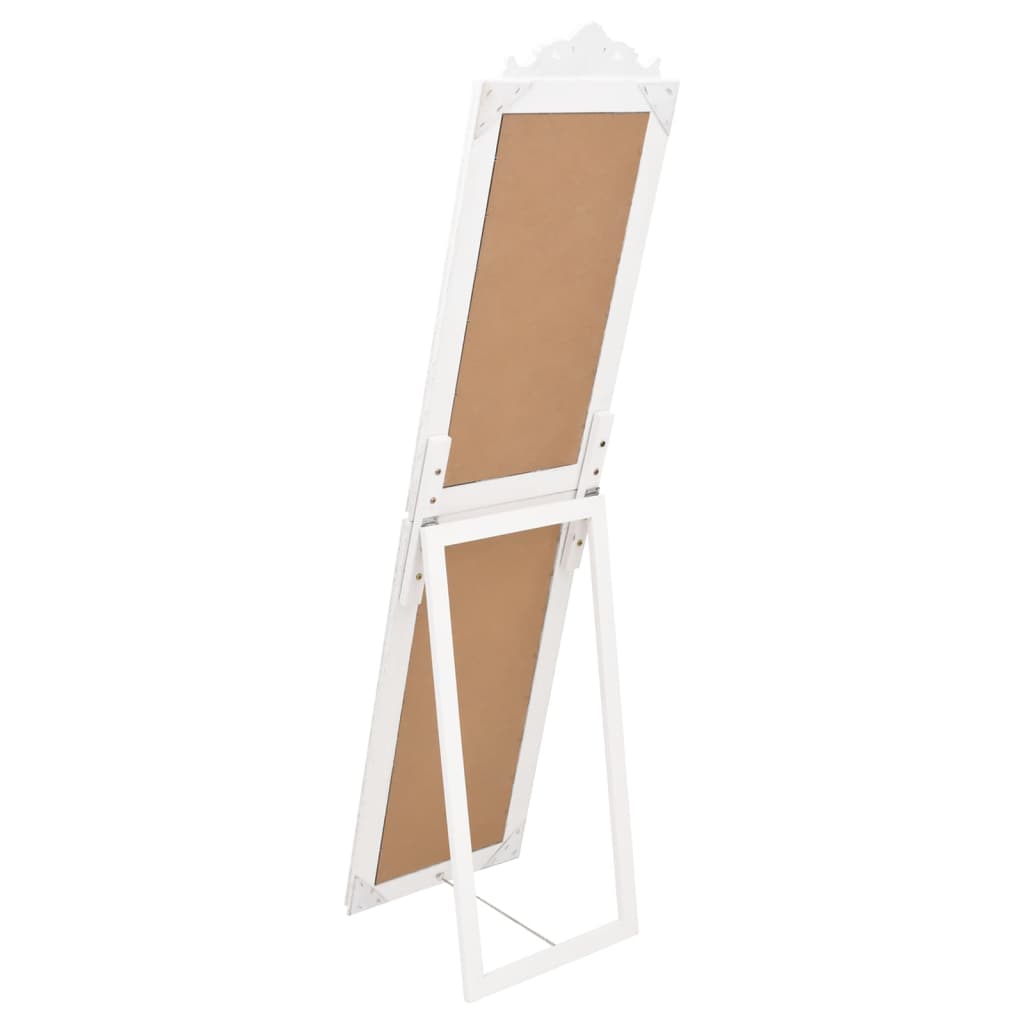 vidaXL Standspiegel Weiß 40x160 cm