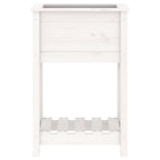 vidaXL Pflanzkübel mit Ablage Weiß 54x34,5x81 cm Massivholz Kiefer