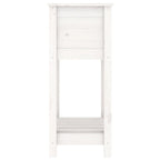 vidaXL Pflanzkübel mit Ablage Weiß 54x34,5x81 cm Massivholz Kiefer