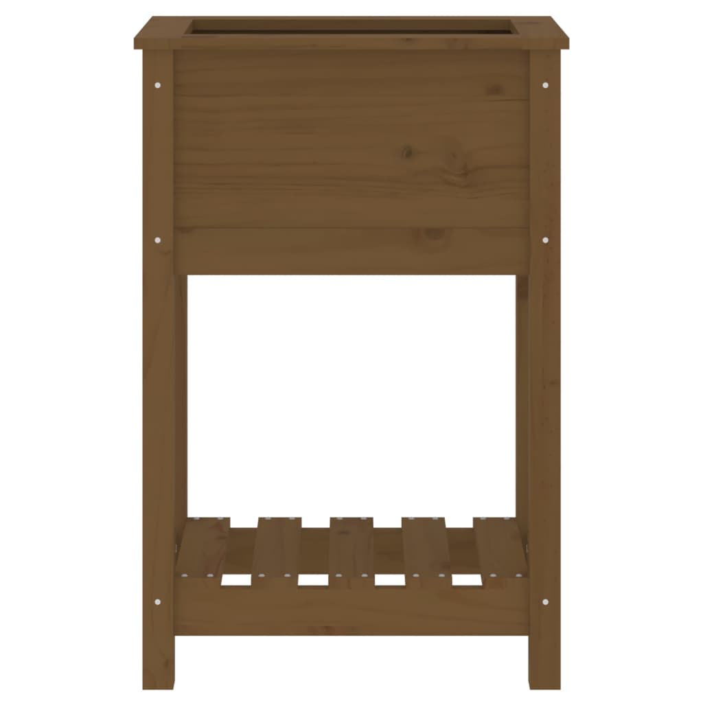 vidaXL Pflanzkübel mit Ablage Honigbraun 54x34,5x81 cm Kiefernholz