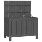 vidaXL Gartentruhe Grau 76x42,5x54 cm Massivholz Kiefer
