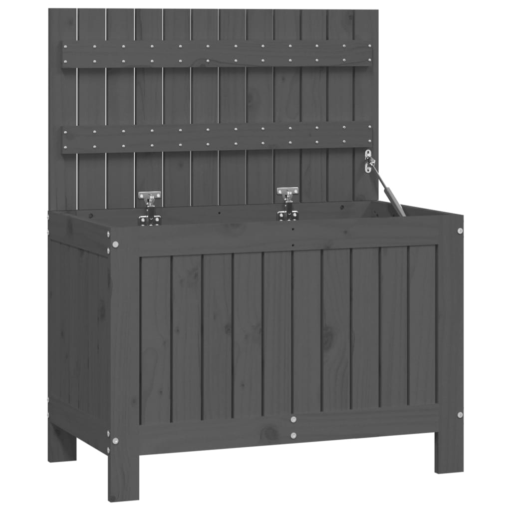 vidaXL Gartentruhe Grau 76x42,5x54 cm Massivholz Kiefer