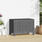 vidaXL Gartentruhe Grau 76x42,5x54 cm Massivholz Kiefer
