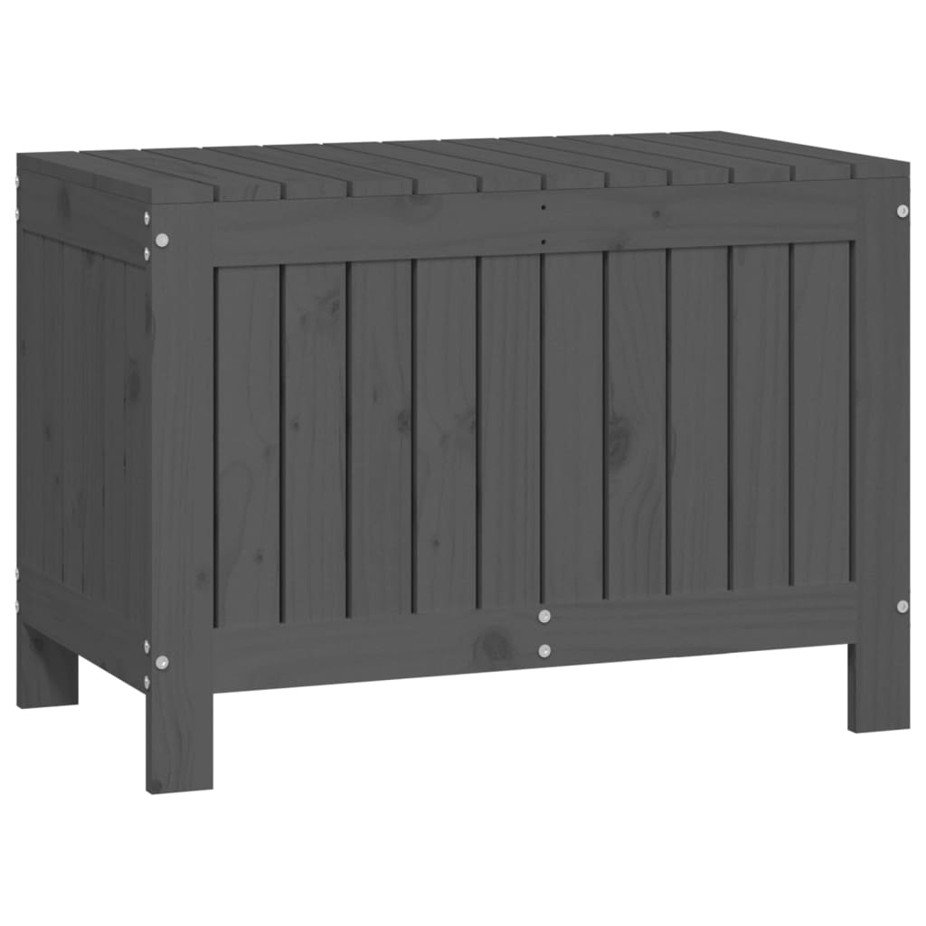 vidaXL Gartentruhe Grau 76x42,5x54 cm Massivholz Kiefer