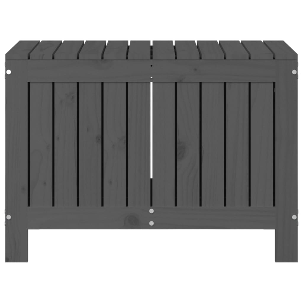 vidaXL Gartentruhe Grau 76x42,5x54 cm Massivholz Kiefer