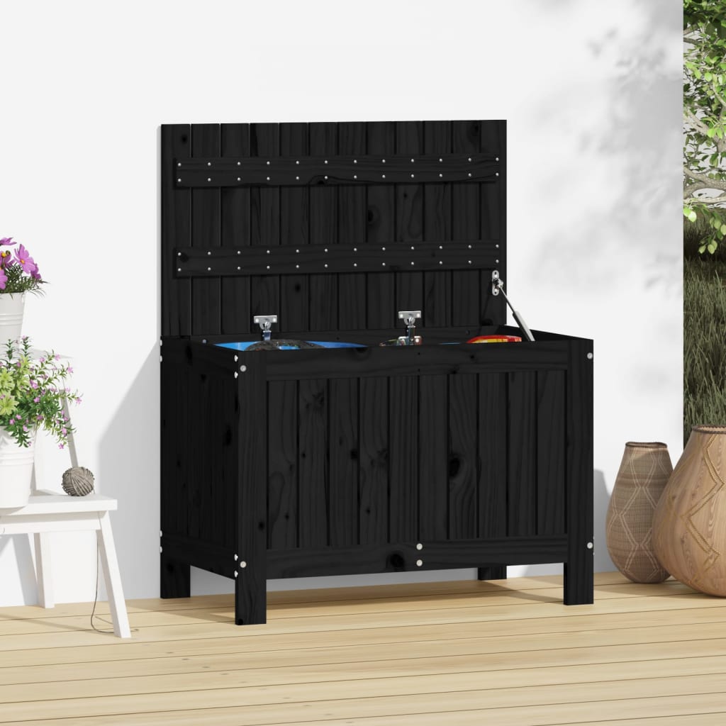 vidaXL Gartentruhe Grau 76x42,5x54 cm Massivholz Kiefer