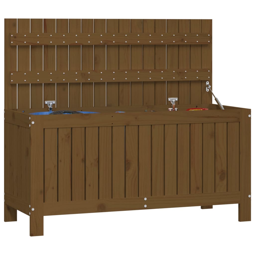 vidaXL Gartentruhe Honigbraun 108x42,5x54 cm Massivholz Kiefer