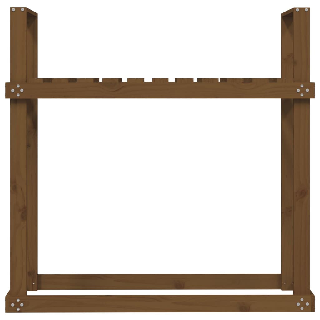 vidaXL Kaminholzregal Honigbraun 110x35x108,5 cm Massivholz Kiefer