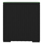 vidaXL Beistelltisch Schwarz 40x37x40,5 cm Poly Rattan und Hartglas