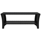vidaXL Couchtisch Schwarz 100x50x40 cm Poly Rattan