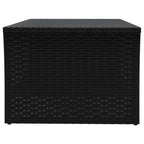 vidaXL Couchtisch Schwarz 100x50x40 cm Poly Rattan