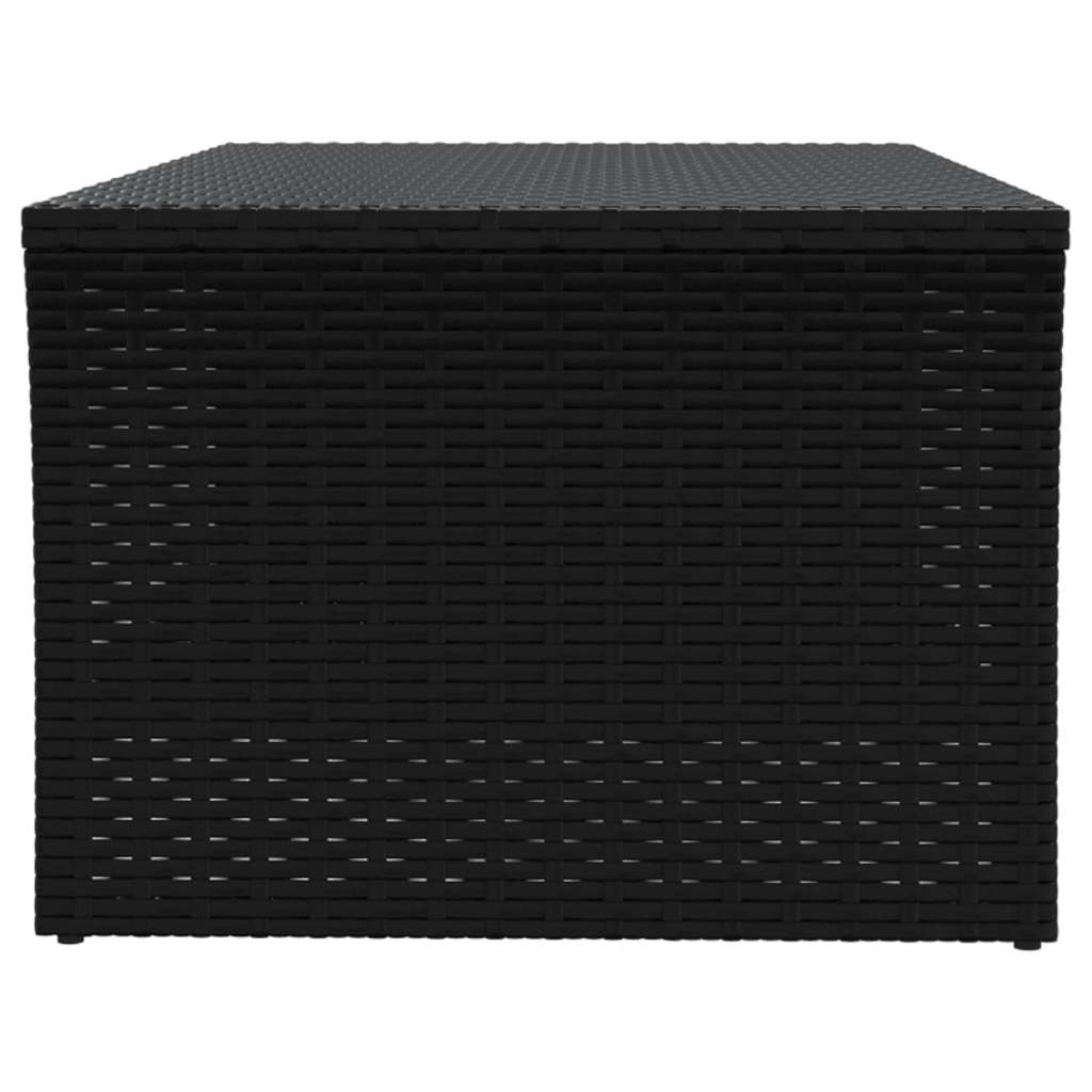 vidaXL Couchtisch Schwarz 100x50x40 cm Poly Rattan