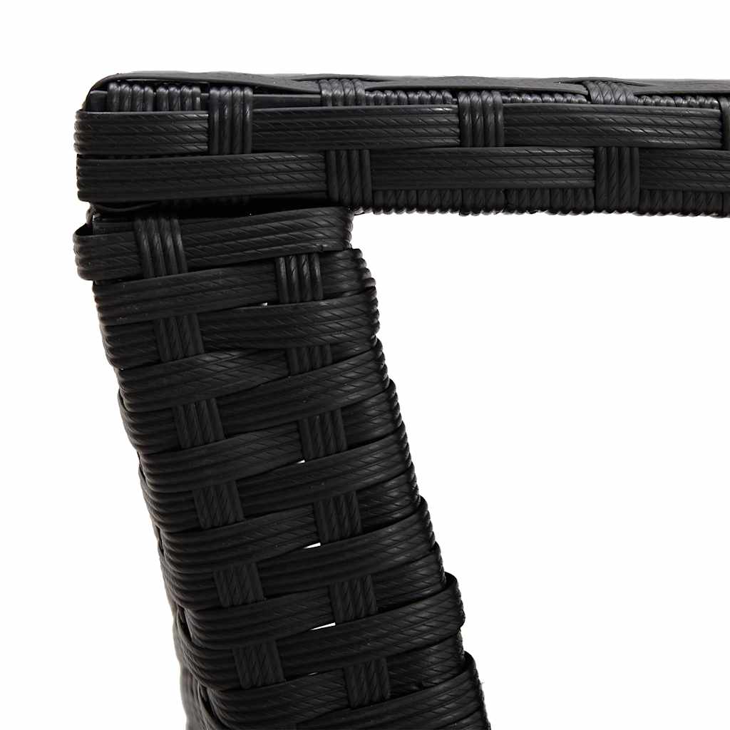 vidaXL Couchtisch Schwarz 100x50x40 cm Poly Rattan