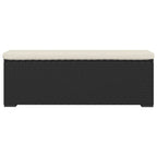 vidaXL Hockerbank mit Sitzkissen Schwarz 110x30x40 cm Poly Rattan
