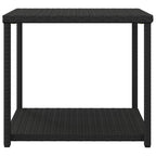 vidaXL Beistelltisch Schwarz 55x45x49 cm Poly Rattan