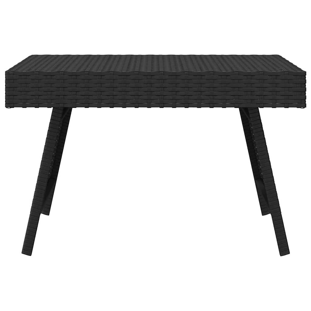 vidaXL Beistelltisch Klappbar Schwarz 60x40x38 cm Poly Rattan