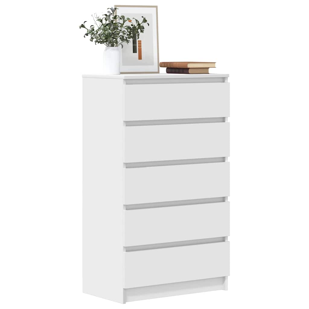 vidaXL Schubladenschrank Weiß 60x36x103 cm Holzwerkstoff
