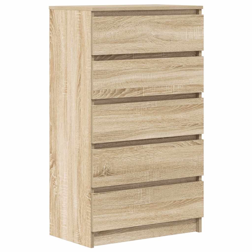 vidaXL Schubladenschrank Sonoma-Eiche 60x36x103 cm Holzwerkstoff