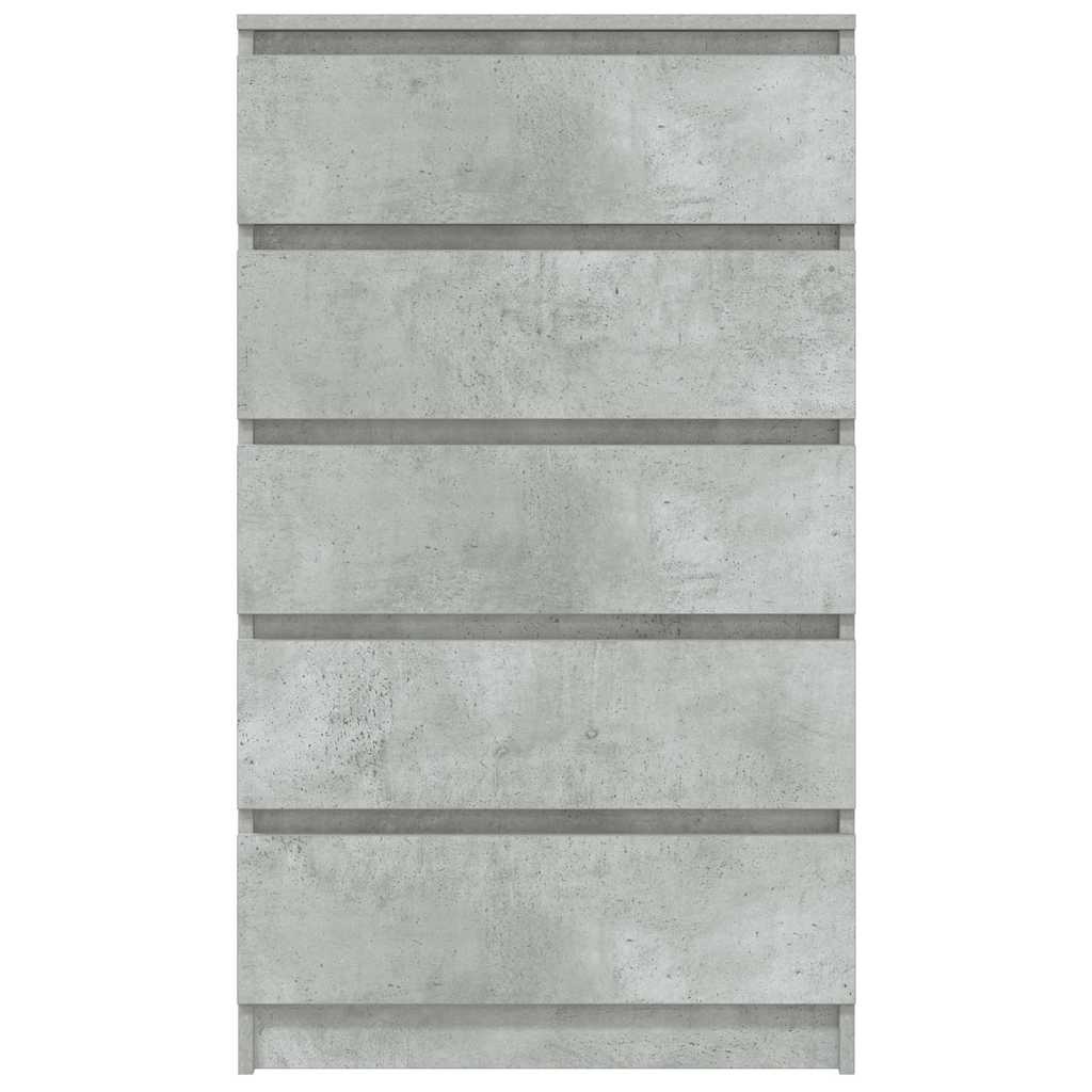 vidaXL Schubladenschrank Betongrau 60x36x103 cm Holzwerkstoff