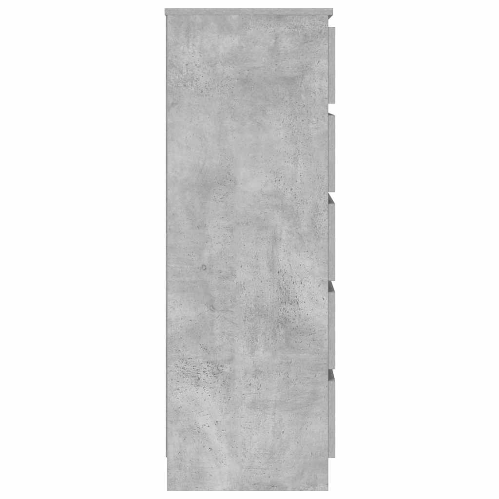 vidaXL Schubladenschrank Betongrau 60x36x103 cm Holzwerkstoff