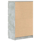 vidaXL Schubladenschrank Betongrau 60x36x103 cm Holzwerkstoff