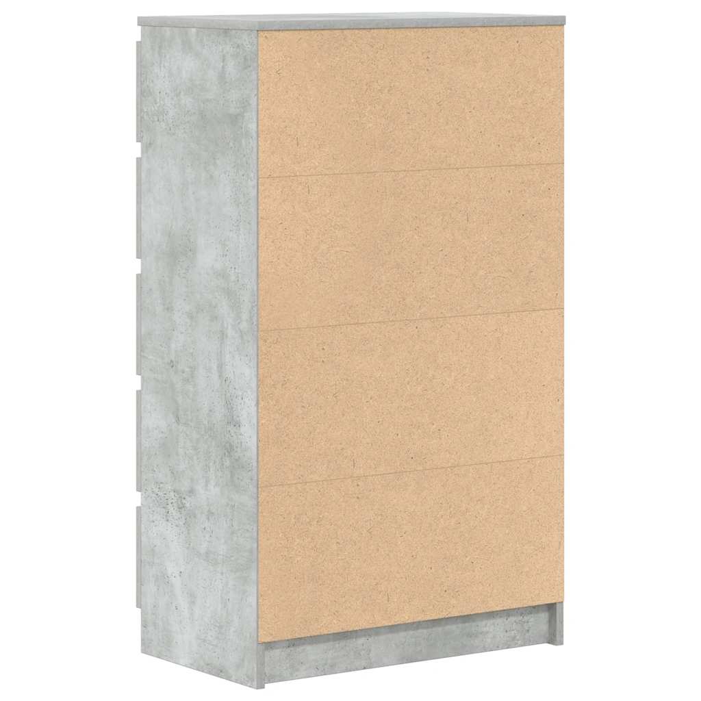 vidaXL Schubladenschrank Betongrau 60x36x103 cm Holzwerkstoff