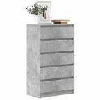 vidaXL Schubladenschrank Betongrau 60x36x103 cm Holzwerkstoff
