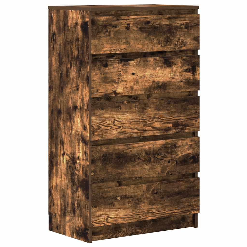 vidaXL Schubladenschrank Räuchereiche 60x36x103 cm Holzwerkstoff
