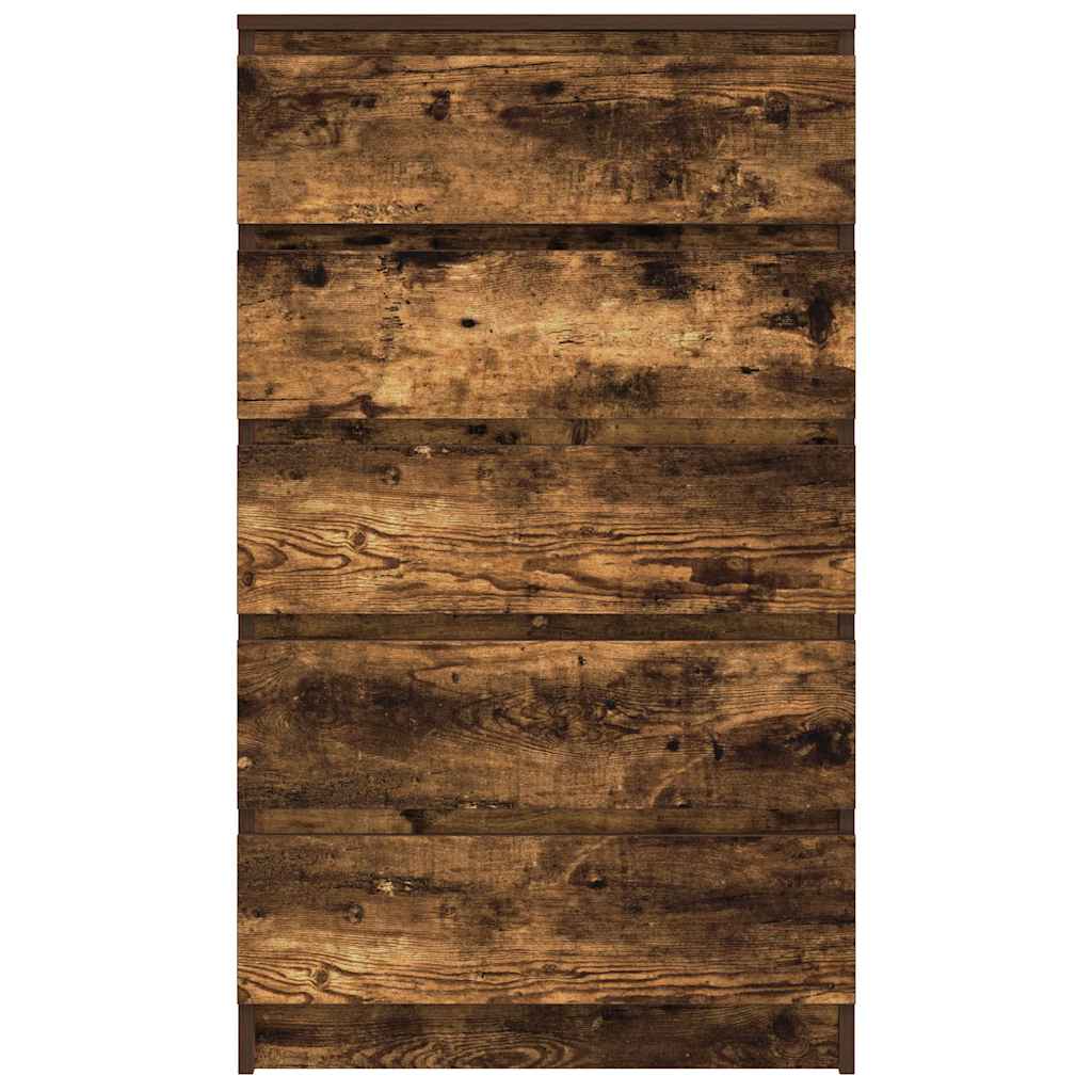 vidaXL Schubladenschrank Räuchereiche 60x36x103 cm Holzwerkstoff