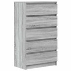 vidaXL Schubladenschrank Grau Sonoma 60x36x103 cm Holzwerkstoff