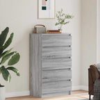 vidaXL Schubladenschrank Grau Sonoma 60x36x103 cm Holzwerkstoff