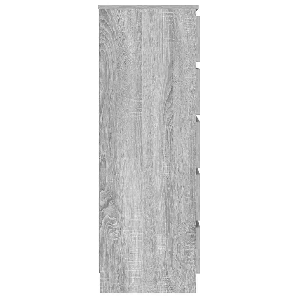 vidaXL Schubladenschrank Grau Sonoma 60x36x103 cm Holzwerkstoff