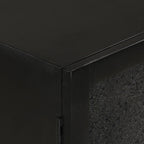 vidaXL Sideboard Schwarz 55x30x77 cm Massivholz Mango und Eisen