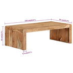 vidaXL Couchtisch 110x55x35 cm Massivholz Akazie