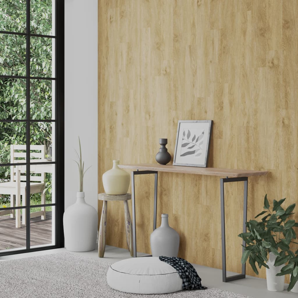 vidaXL Wandpaneele Holzoptik Braun PVC 2,06 m²
