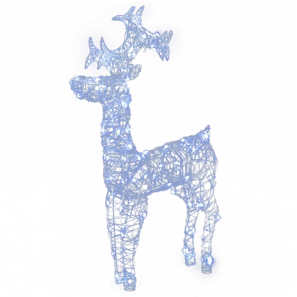 vidaXL Rentiere Weihnachtsdekoration 3 Stk. 60x16x100 cm Acryl