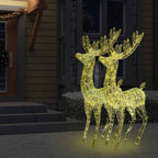 vidaXL XXL Rentiere Weihnachtsdekoration Acryl 250 LED 2 Stk. 180 cm