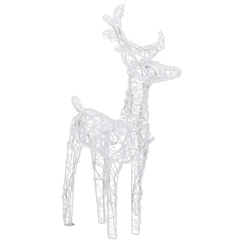vidaXL LED-Rentiere 4 Stk. Kaltweiß 160 LEDs Acryl