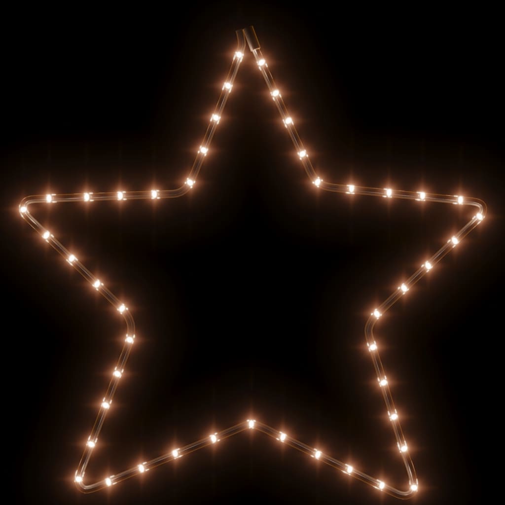 vidaXL LED-Silhouetten 3 Stk. Stern mit 48 LEDs Warmweiß 56 cm