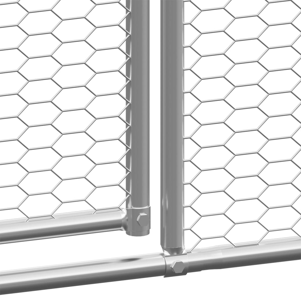 vidaXL Outdoor-Hühnerkäfig 2x4x2 m Verzinkter Stahl