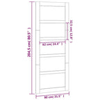 vidaXL Scheunentür 80x1,8x204,5 cm Massivholz Kiefer