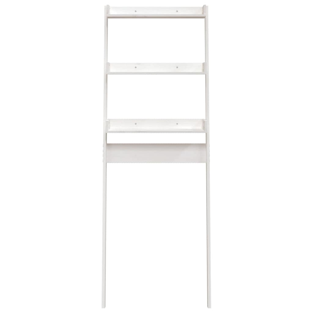 vidaXL Toilettenregal Weiß 63,5x32x179 cm Massivholz Kiefer