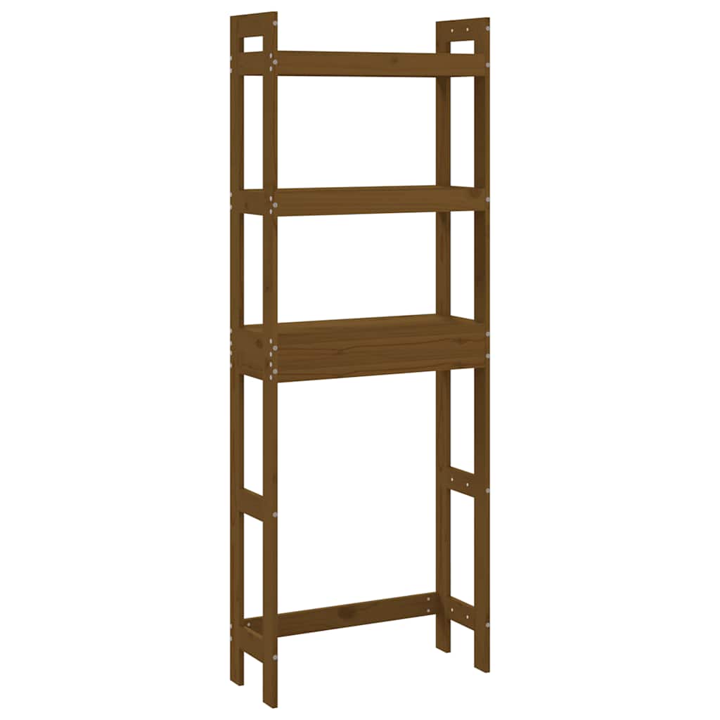vidaXL Toilettenregal Honigbraun 63x26x171 cm Massivholz Kiefer